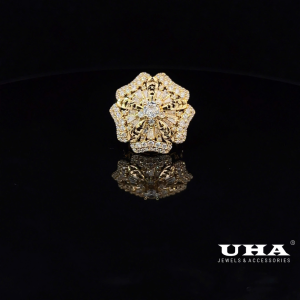 N1208 Nhẫn nữ thiết kế hình hoa cao cấp sang trọng UHA