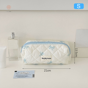 MELODIA กระเป๋าเครื่องสำอางติดโบว์น่ารักสำหรับเดินทางของผู้หญิงกระเป๋าเครื่องสำอางที่ใส่เครื่องสำอางช่องใส่เครื่องสำอางแบบพกพา