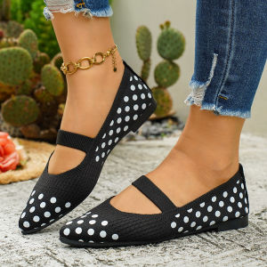 Free Shipping Polka Dot Ballet Flats WomenS Single-Strap Shallow-Toe Shoes 2026 Spring New Collection
