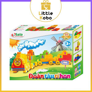 [Sato] Đồ Chơi Xếp Hình Thần Đồng Đoàn Tàu Tí Hon Sato009 Mầm Non Lắp Ráp Ghép Trẻ Em - Little Kobo