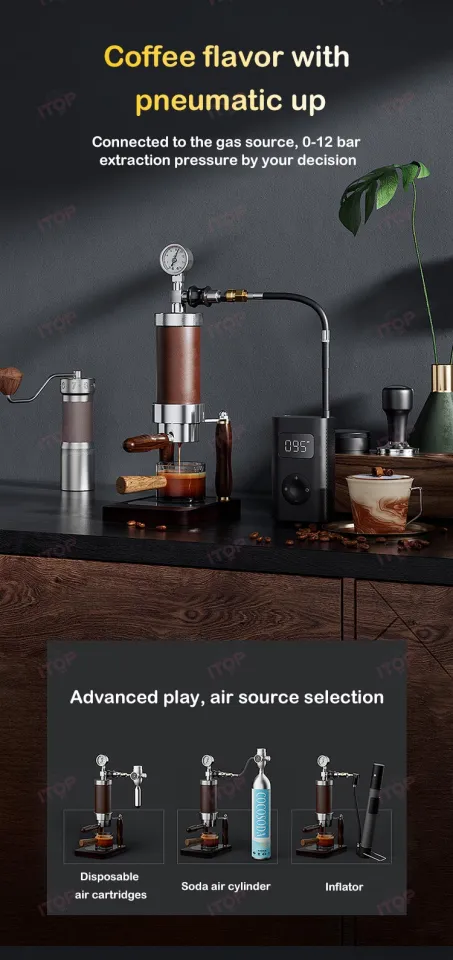 ITOP Manual Spinning Espresso Maker Manual Pneumatic Air Pressure