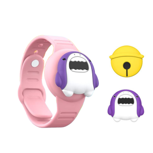 AirTag Bracelet for Kids Waterproof Cute Cartoon Airtag Holder for Kids with Wristband Design Full Coverage Anti-Lost Silicone Airtag Accessories for Children Healthy Material