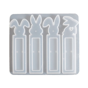 4 Cavity Silicones Molds for Easters Decorations Creative Rabbit Bunnies Money Gift Box Crafting Casting Resins Molds