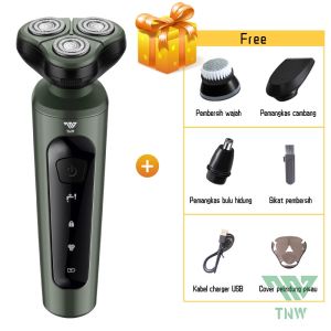 TNW PS6 Alat Cukur Elektrik 4 in 1 Shaver Cukur Kumis dan Jenggot Rechargeable Grooming Kit for Men