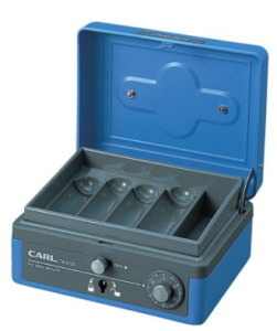 Carl Cash Box CB-8100 - Dual Lock Series with combination of cylinder lock and dial lock