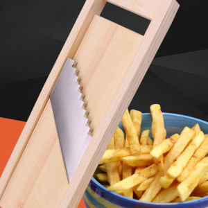 Multi-functional Potato Slicer Vegetable Cutter Chopper Mandoline Carrot Cucumber Slicer Machine Chips Grater Wooden