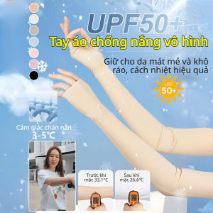 Găng Tay Chống Nắng Làm Mát UPF50+ Thoáng Khí Không Đường May Phụ Kiện Thể Thao