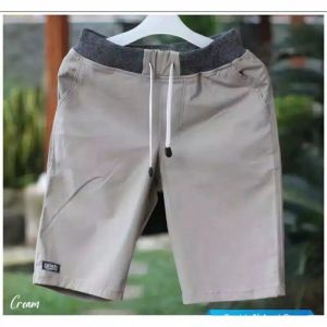 Celana Pendek Pria Cowok Dewasa Chino Rip Pinggang Karet Kolor Celana Pria Pendek Chinos katun