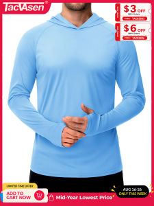 TACVASEN Áo Thun Chống Nắng Cho Nam Áo Hoodie Dài Tay Áo Thun Chống Tia UV Thường Ngày Áo Thun Thoáng Khí Nhẹ Nhanh Khô Nam 2026