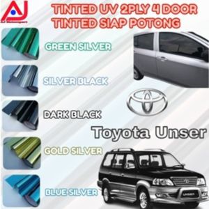 Toyota Unser 4 Door Tinted UV 2Ply Siap Potong Tinted Kereta Dark Black/Silver Black/Gold/Green/Blue