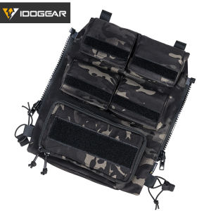 2025IDOGEAR Small Steel Scorpion   Tactical Vest Back Panel Zipper with Bag JPC2.0 CPC AVS Universal Rear Storage Bag