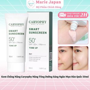 Kem Chống Nắng Caryophy Smart Sunscreen Tone Up Nâng Tông Dưỡng Sáng Ngăn Mụn Hàn Quốc 50ml