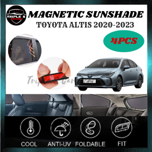 Toyota Altis 2020-2023 Magnetic Sunshade Custom Fit OEM Sun Shade (4PCS)
