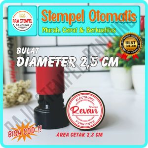 Stempel Flash Bulat 25 CM Stempel lunas kecil stempel voucher stampel online shop Stempel otomatis stample paket lebaran stemple vocer stempel nilai bintang penilaian custom