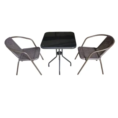 KIMDELIN Outdoor Furniture Garden Set 2 Chairs and 1 Table For Balcony Patio Terrace murah dining meja kopi 2 kerusi