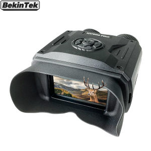 BekinTek NV600PRO NVG กล้องส่องกลางคืน ชาร์จไฟใหม่ได้ กล้องส่องทางไกลอินฟราเรด มองเห็นที่มืดสนิท ซูมอินฟราเรด 9 เท่า กําลังขยายทางแสง 5 เท่า ซูมดิจิทัล 8 เท่า จอภาพ 3.5 นิ้ว ความละเอียด HD วิดีโอ 1080P ถ่ายภาพ 10 เมกะพิกเซล พร้อมการ์ดหน่วยความจํา 16GB