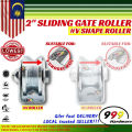 999 2 inch U Or V Sliding Gate Roller / 2" Auto Sliding Gate Roller Wheel / Double Bearing / Gelongsor Roda Pagar Besi. 