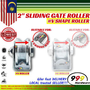 999 2 inch U Or V Sliding Gate Roller / 2" Auto Sliding Gate Roller Wheel / Double Bearing / Gelongsor Roda Pagar Besi