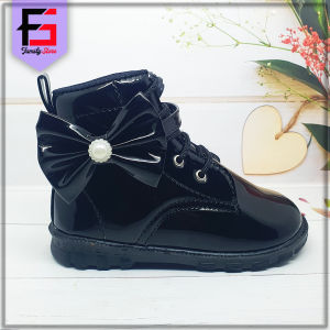 Sepatu Boots Pesta Anak Perempuan Variasi Pita Mutiara / Sepatu Boot Fashion Anak Balita Lucu Trendy