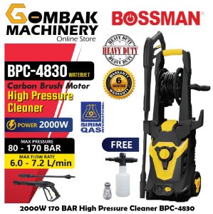 BOSSMAN BPC-4830 HIGH PRESSURE CLEANER / WATER JET / POWER SPRAYER 2000W 170 BAR - 6 Months Local Warranty -