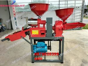 Máy xát gạo có sàng lọc sạn 3 cấp  có khả năng xay nghiền các nguyên liệu dạng hạt Cứng