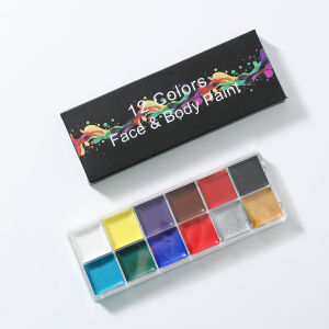 12 Colors Face Body Oil Painting Paint Set Body Face Paint Professional Makeup Palette Cosplay Body for Party Halloween Cosplay