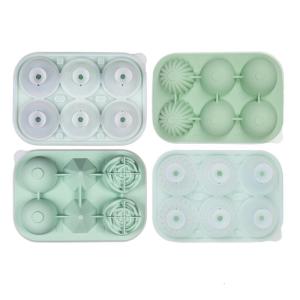 6 Cavity Rose Ice Cubes Mold Grade Silicone Round Ice Ball Maker Accessories Practical Kitchen Gadget