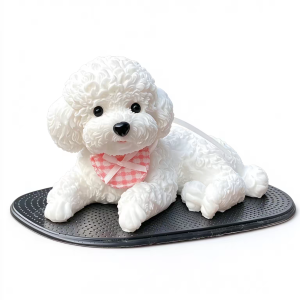 Realistic Teddy Dog Squishy Toy Soft TPR Stress Relief Fidget Toy Cute Puppy Ornament for Car Center Console & Countertop Decoration