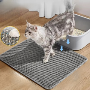 PAZNUL Waterproof Cat Litter Mat Non-Slip Double Layer Pet Toilet Pad Gift Easy Clean Pet Litter Box Mat Pet Toilet Area