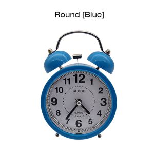 Globe Classic Alarm Clock With Night Light - Metal Body/Loud Alarm Sound/Colourful Design