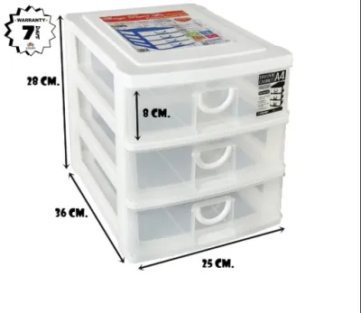 กล่องเก็บของ ลิ้นชัก เก็บเอกสาร (กระดาษ A4) 3 ชั้น กล่องใส่ของ 3ชั้น ลิ้นขักอเนกประสงค์ รุ่น CA-583