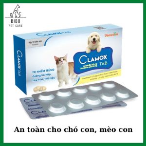 Vemedim Clamox tab dùng cho chó mèo bị hô hấp tiết niệu tiêu hóa 10 viên/hộp