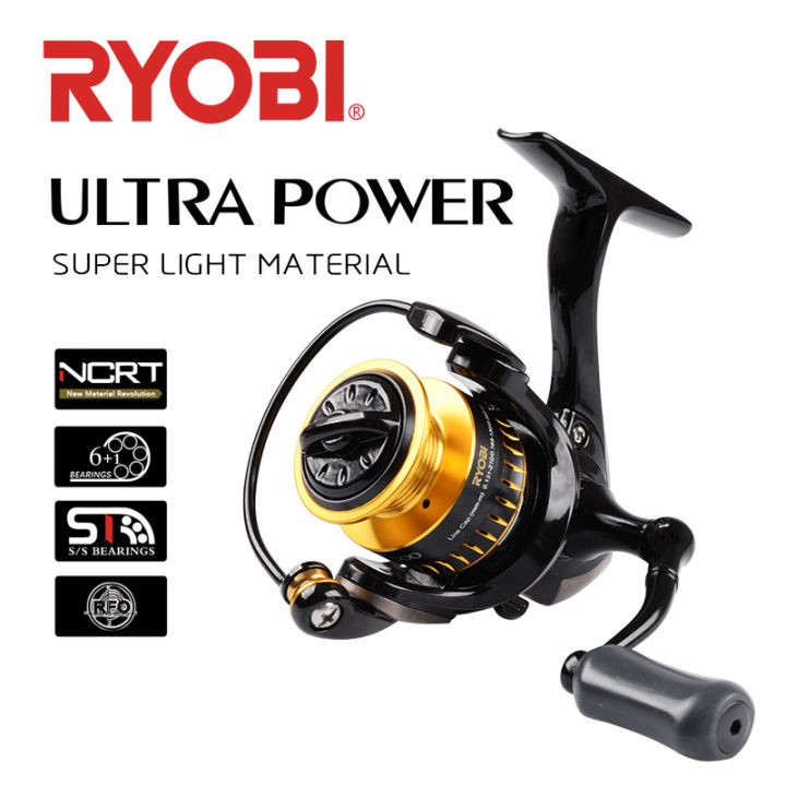 Japan RYOBI ULTRA POWER 500/800/1000 Spinning Fishing Wheel 6+1BB