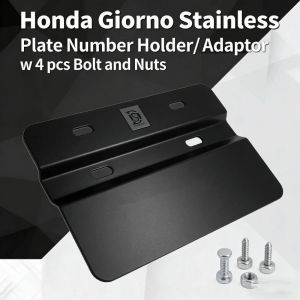 Honda Giorno License Plate Frame Aluminum Alloy Bracket Stainless Plate Holder with 4Pcs Bolt Nuts