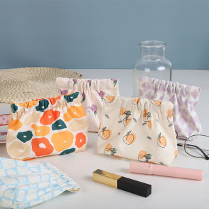 Waterproof Cartoon Mini Shrapnel Printed Lipstick Bag Storage Bag Keys Coins Portable Small Makeup Bag