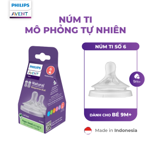 Núm Ti Mô Phỏng Tự Nhiên Mới Philips Avent Natural Response - Vỉ đôi