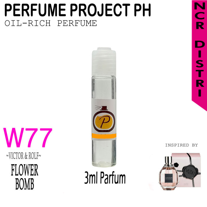 PERFUME PROJECT NCR W77 Inspired by Flowerbomb Perfume for Women, 1pc 3ml Perfume Tester, Long