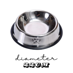 Pet Dog Cat Thick Stainless Steel Non-slip Feeding Bowl Pet Water bowl Pet Supplies (1PC)  CTR