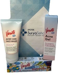 Paket Verile 3in1 -Verile Acne Gel - Verile Acne Blemish Cream - Verile Facial Wash