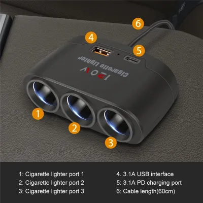 (Local Seller) KEBETEME Car Charger MP3 Bluetooth FM Music Player QC3.1 4.8A Fast Charge Dual USB 12V-24V Charger With Two Conversion Plug
