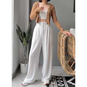 CELANA KULOT CRINKLE HIGHWAIST WANITA  LOOSE CULLOTE PANT