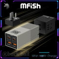 Mfish 100W Nhanh Chóng Sạc tàu điện Sạc Trung Tâm Siêu Pd di động nhanh Phí Gali Nitride Cắm Nhiều Cổng Sạc. 