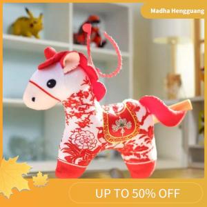 Madha 1Pcs 2026 Year Of The Horse Mascot Pendant Decoration Plush Toy Good Luck Charm Chinese Red Pony Soft Doll Keychain Girl Boy Gift