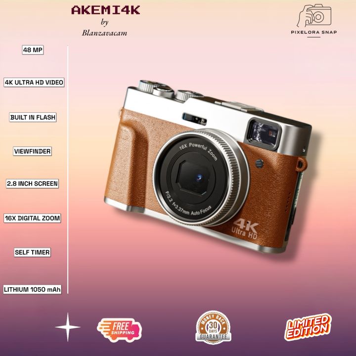 PIXELORA%20SNAP%20AKEMI4K%204K%20Digital%20Camera%20Original%20Kamera%2048MP%20Viewfinder%20Lens%2016X%20Digital%20Zoom%20-%20Image%203