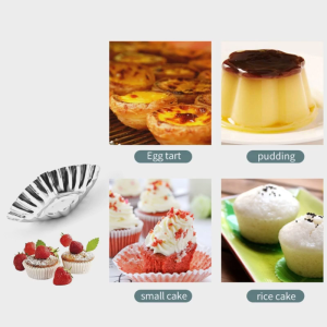 Egg Tart Mold Baking Cups Tins Stainless Steel Mini Pie Pan Muffins Baking Cups Cupcake Cake Cookie Mould Baking Gadgets