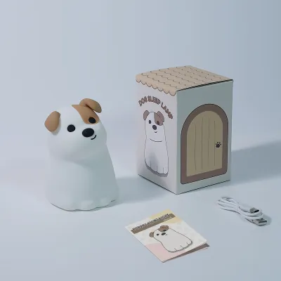 RHPOA Cute Cat Silicone Night Light Timed Off Colorful Light