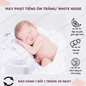 [FREESHIP + QUÀ] Máy Phát Tiếng Ồn Trắng WhiteNoise Cao Cấp Hỗ Trợ Trẻ Bé Sơ Sinh Tự Ngủ Theo EASY. Giúp Bé Ngủ Ngon Sâu Giấc. Tặng Kèm Vòng Dâu + Khẩu Trang 4D