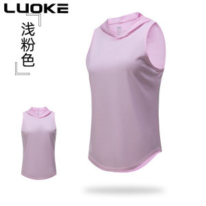 Luoke Hooded Vest for Womens Outdoor Fitness Training Running Quick Drying Vest Yoga Suit Top Sports Vest for Women