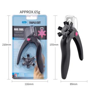 U Shaped Nail Clipper Acrylic Fake Nail Scissors Nail Tip Edge Cutter Trimmer Manicure with Sizer Precise Cutting Nail Tools