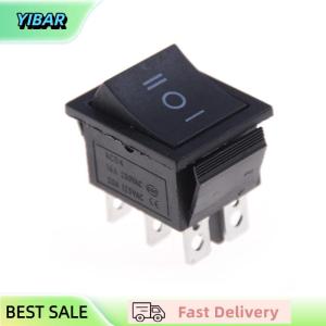 YIBAR 1PCS KCD4 Rocker Switch Black DPDT ON OFF ON 6 PIN 16A 250VAC 20A 125VAC